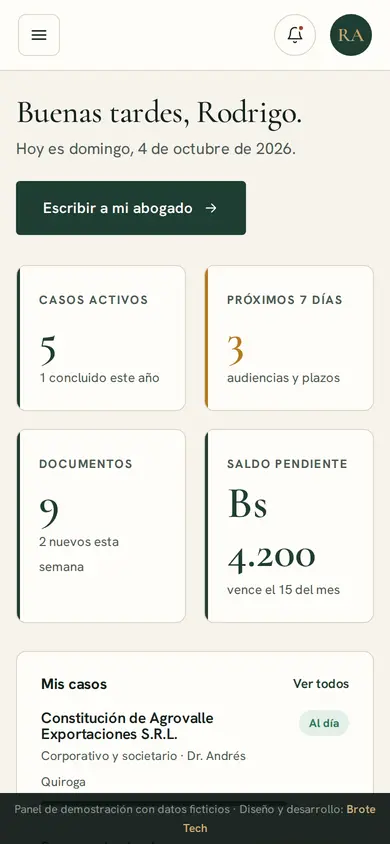 Portal de clientes en el celular